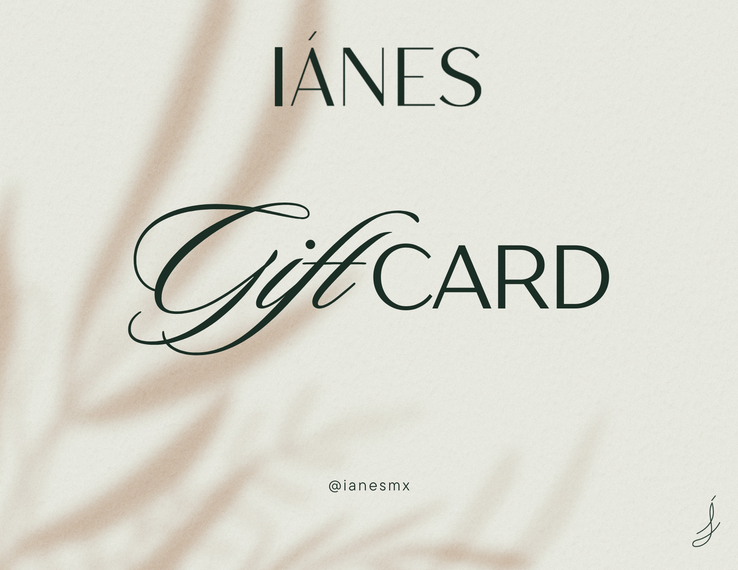 Tarjeta de regalo de IÁNES